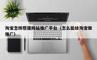 郓城淘宝怎样搭建网站推广平台（怎么能给淘宝做推广）